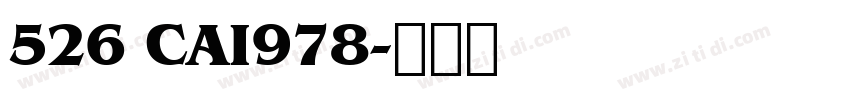 526 CAI978字体转换